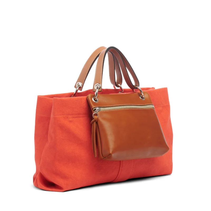 Medium Corail & Yole cuir Gold
