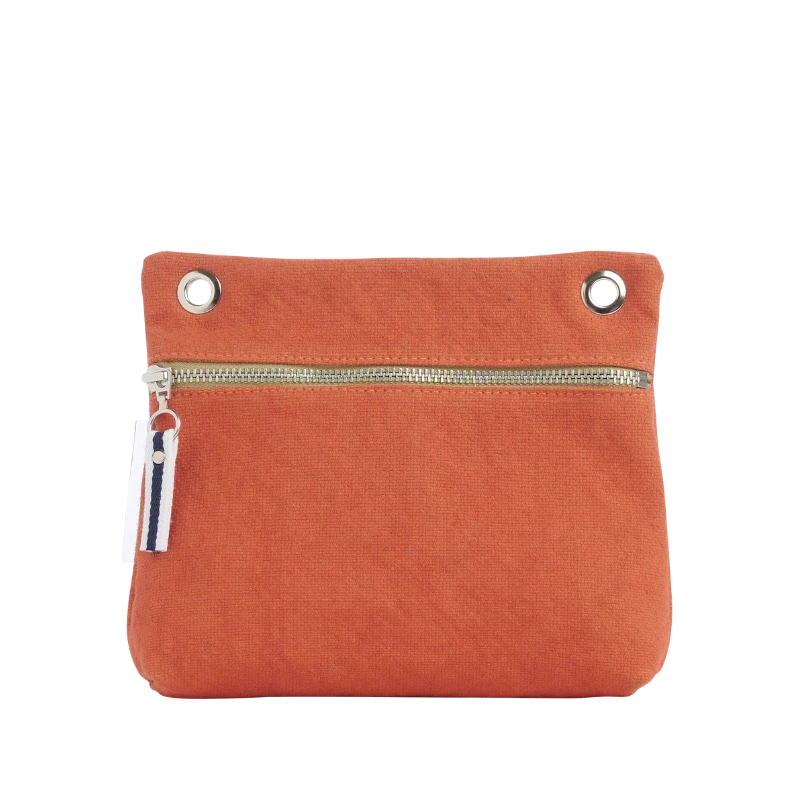 pochette yole en coton brique