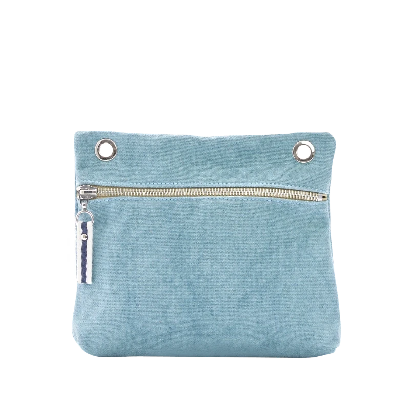 pochette yole en coton bleu français