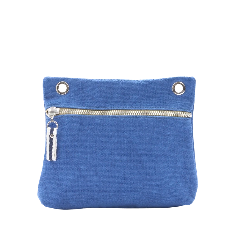 pochette yole en coton bleu roi