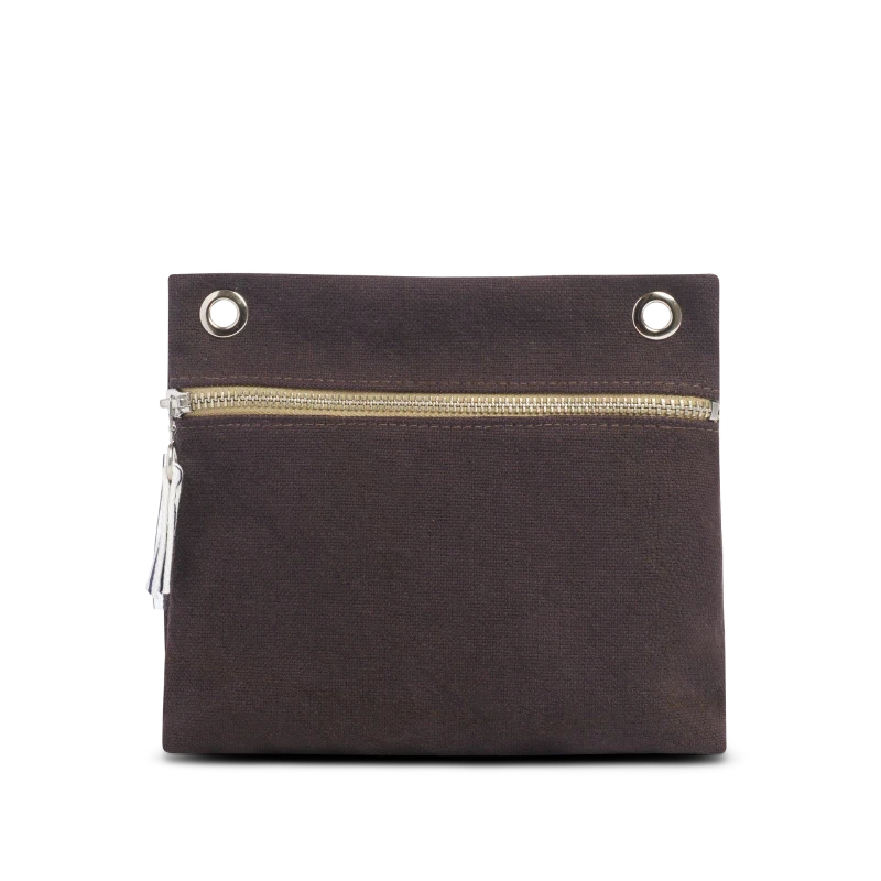 pochette yole en coton chocolat