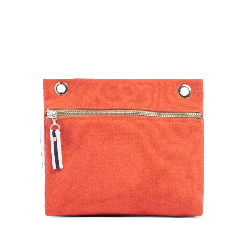 pochette yole en coton corail