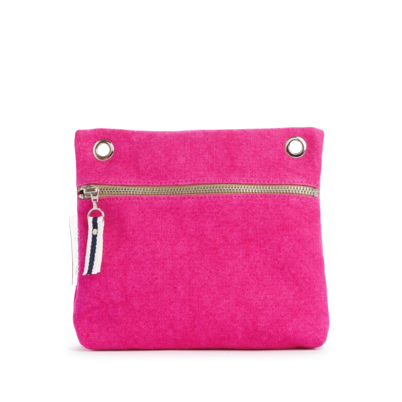 pochette yole en coton fushia