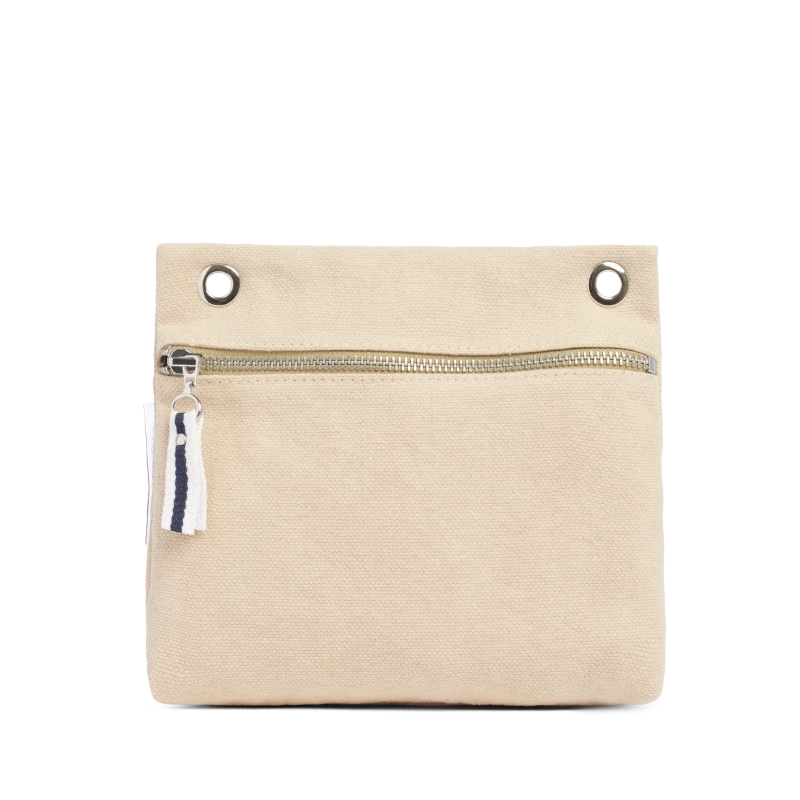 pochette yole en coton grege