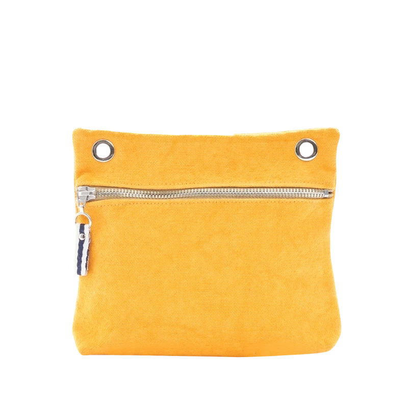 pochette yole en coton jaune