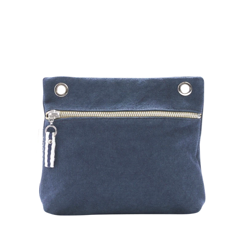 pochette yole en coton marine