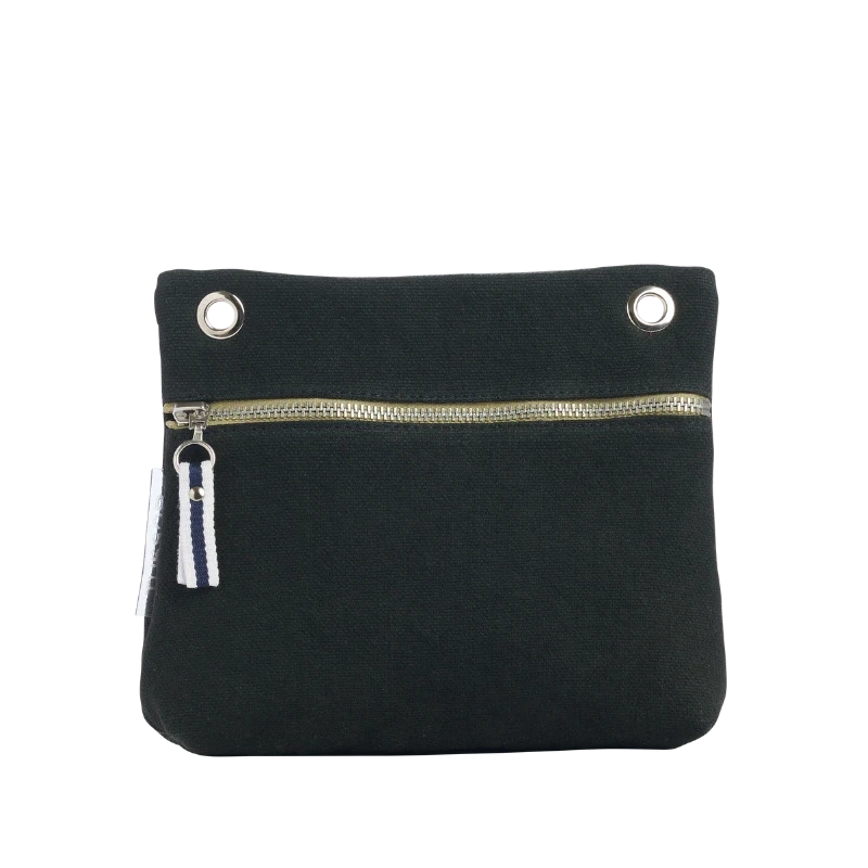 pochette yole en coton noir