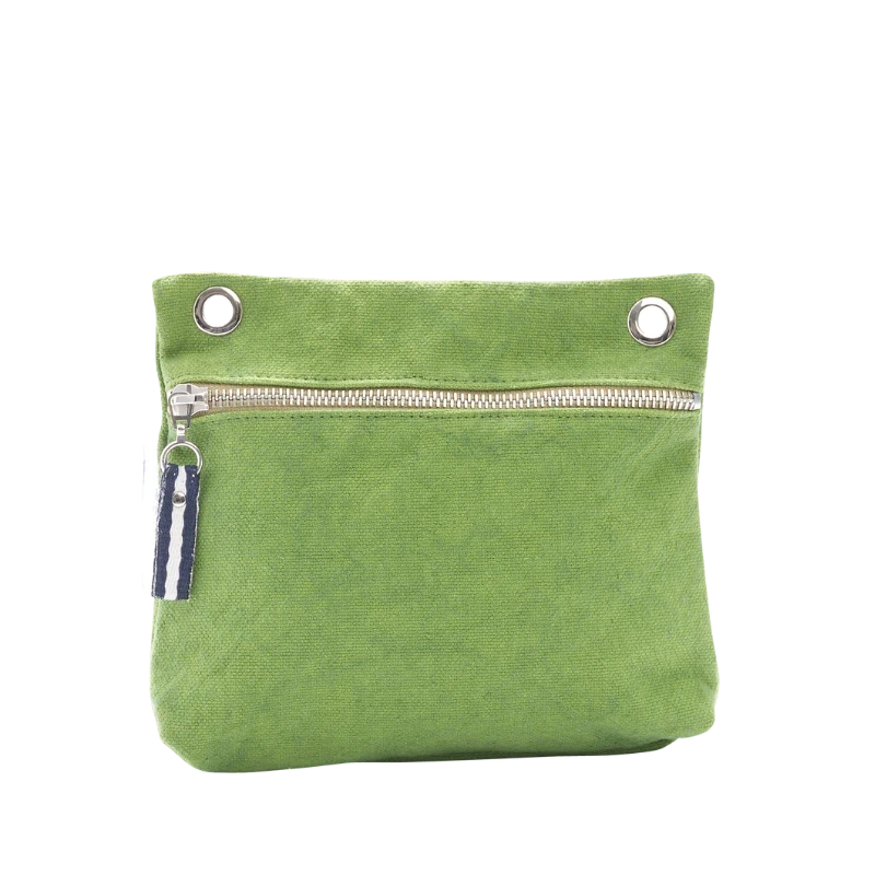 pochette yole en coton vert