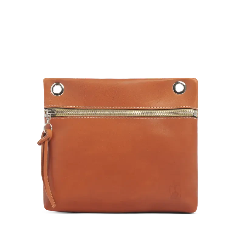 pochette yole en cuir gold