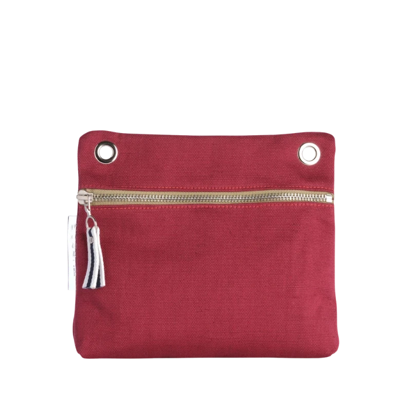 pochette yole en coton framboise