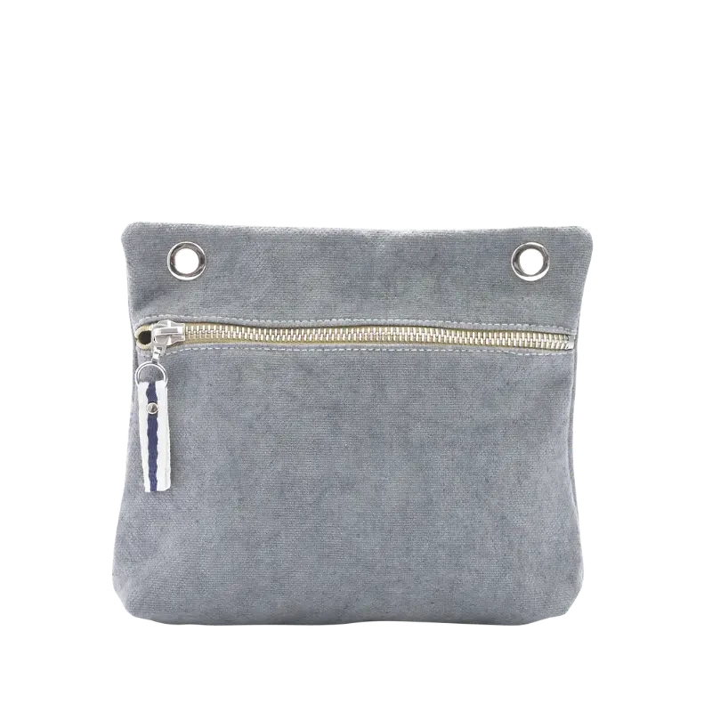 pochette yole en coton gris