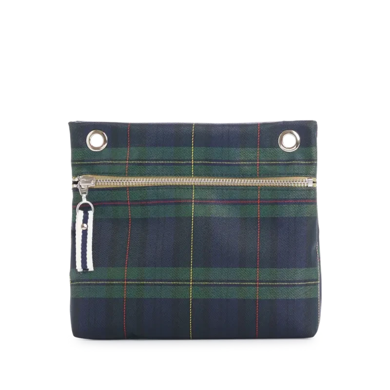 pochette yole en polyester écossais marine
