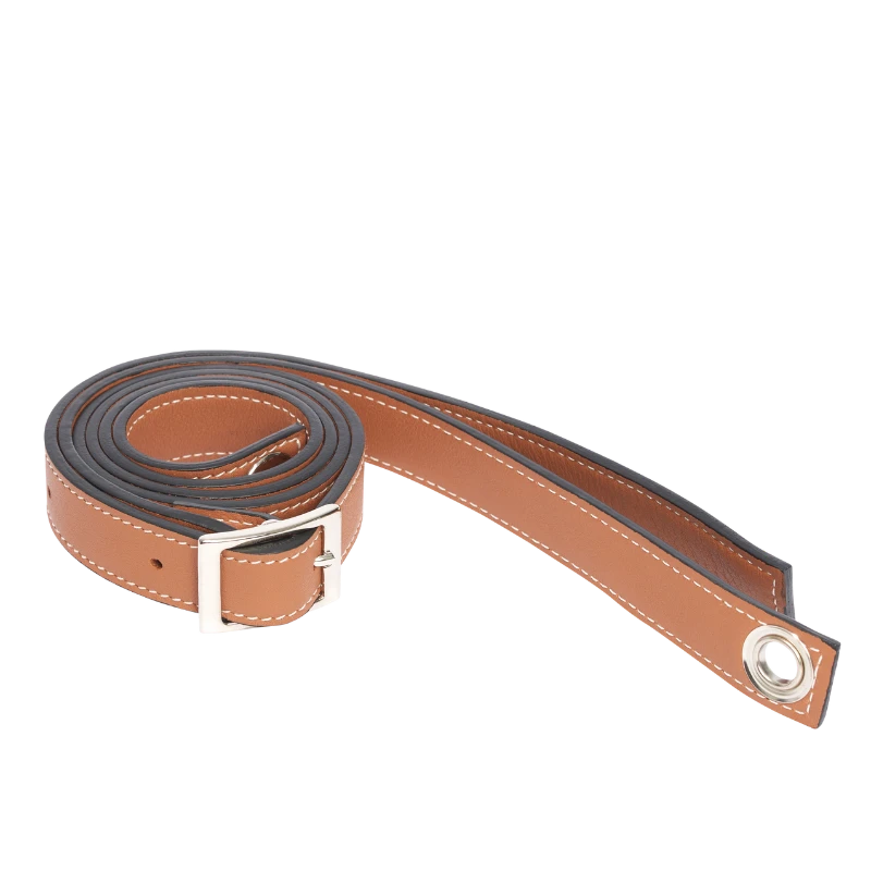 sangle  en cuir naturel gold pour bandouliere, reglable par une boucle