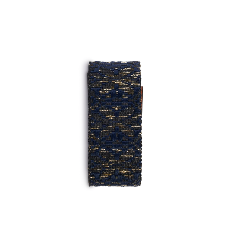 sangle en coton coloré et cuir gold avec oeillets