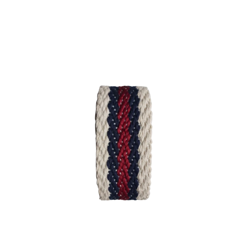 sangle en coton coloré et cuir gold avec oeillets