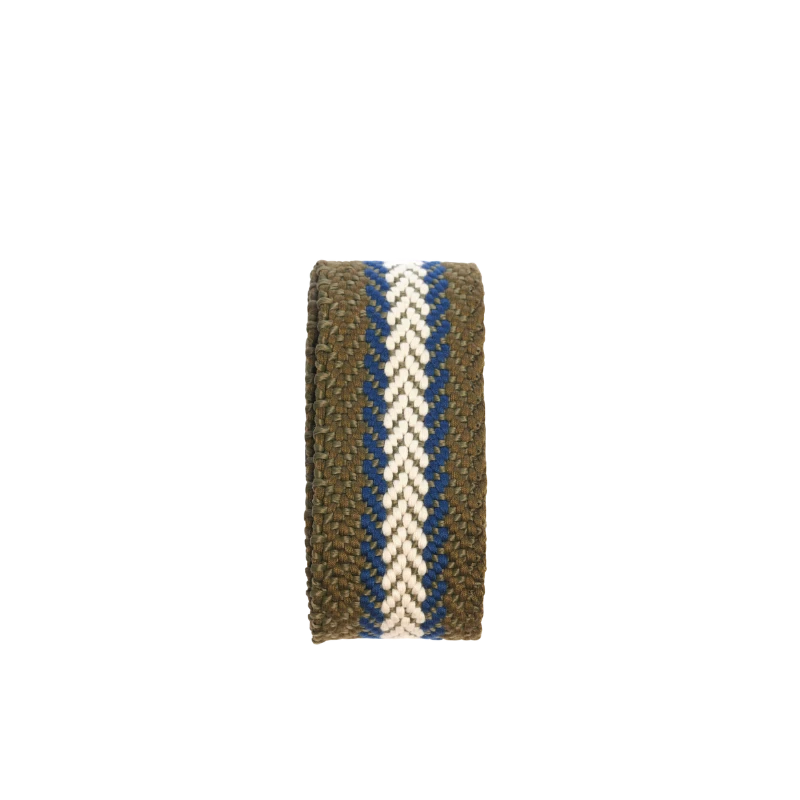sangle en coton coloré et cuir gold avec oeillets