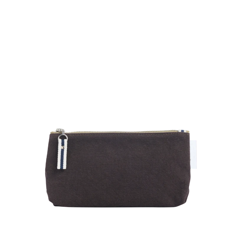 trousse coton chocolat