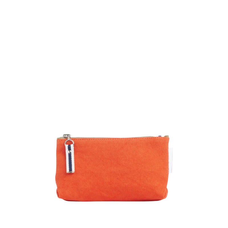 trousse pochette coton corail