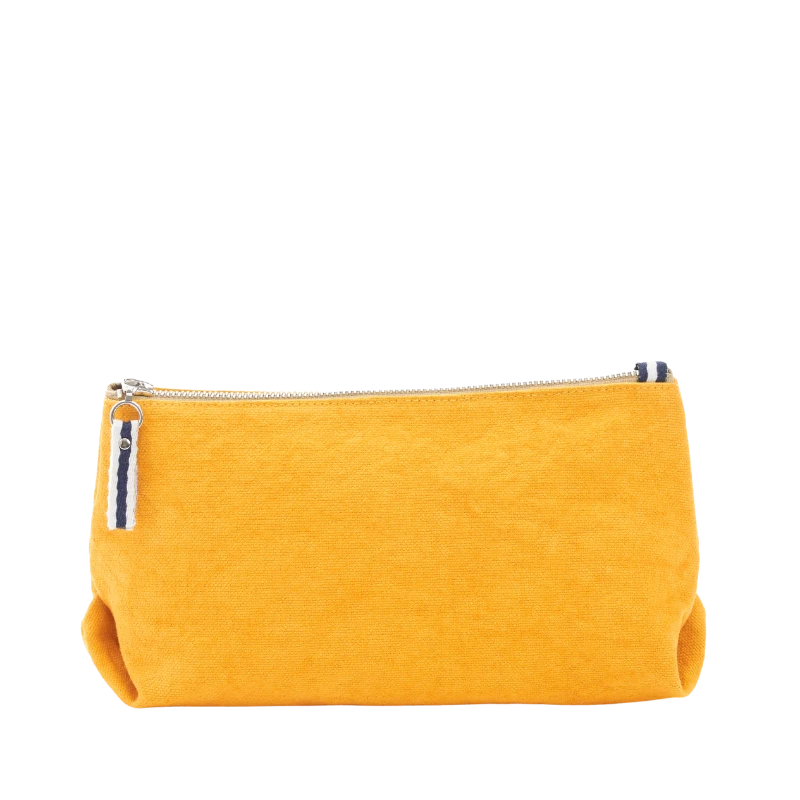 trousse pochette coton jaune