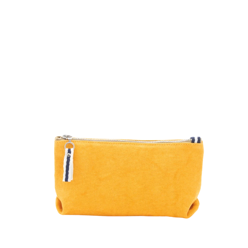 trousse pochette coton jaune