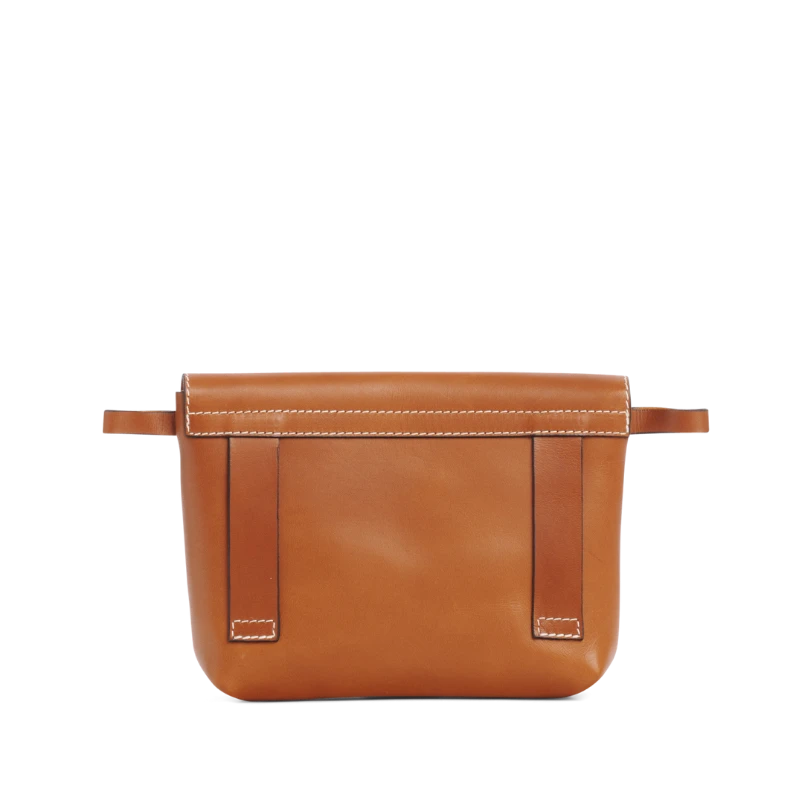 pochette mobile amovible en cuir veau gold dos