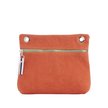 pochette yole en coton brique