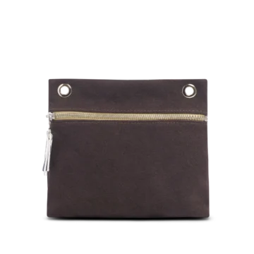 pochette yole en coton chocolat
