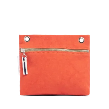 pochette yole en coton corail