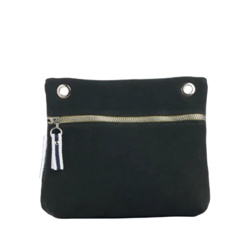 pochette yole en coton noir