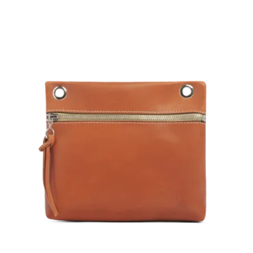 pochette yole en cuir gold