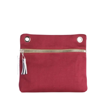 pochette yole en coton framboise