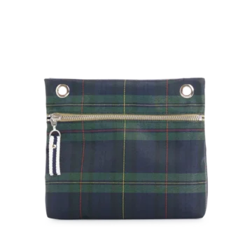 pochette yole en polyester écossais marine