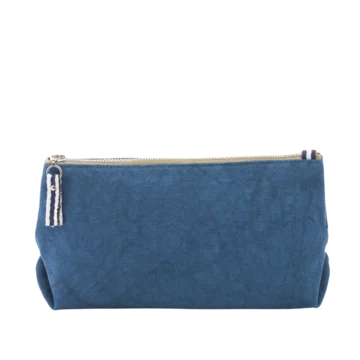 trousse coton bleu canard