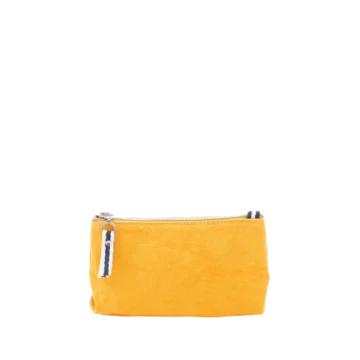 trousse coton jaune