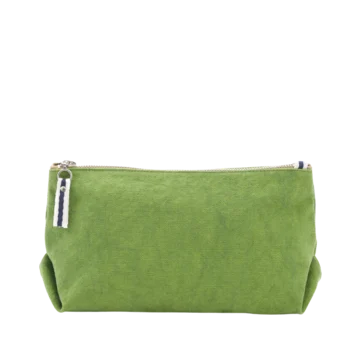 trousse pochette coton vert