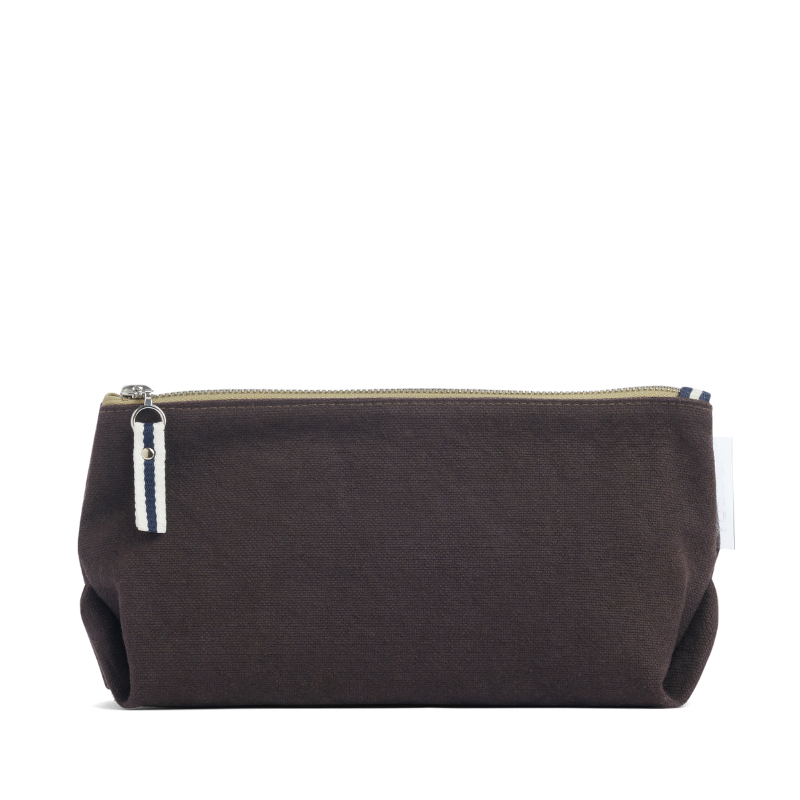 trousse coton chocolat