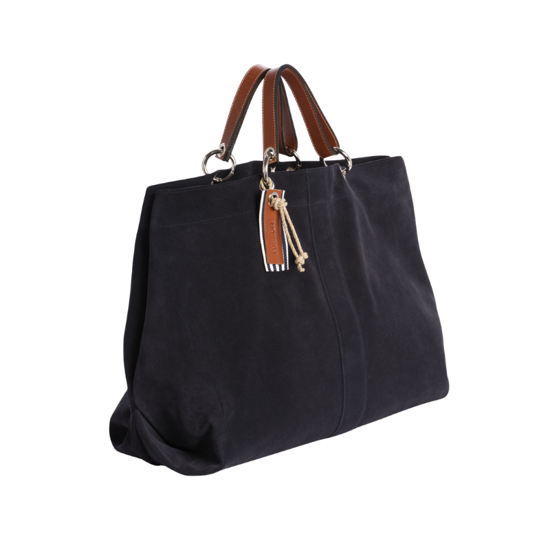 Canotage Large Cuir Velours Marine